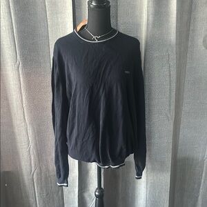 Geox Black and Gray Crewneck Sweater